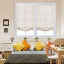 Tulip Cordless Light-Filtering Roman Shade | Beige | One Size | Blinds + Shades Roman Shades
