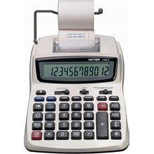 Victor Technology VCT12082 12-Digit Calculator, 2-Color Printing, 6"X8