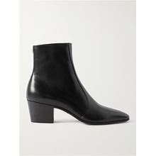 SAINT LAURENT Vassili Leather Ankle Boots - Men - Black Boots - EU 42