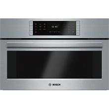 Bosch HSLP451UC Benchmark 30 Inch Wide 1.4 Cu. Ft. Single Electric Steam Convection Oven Stainless Steel Cooking Appliances Wall Ovens Single Wall