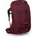Osprey Fairview Trek 50L Women's Travel Backpack, Zircon Red, One Size