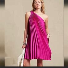 Banana Republic Dresses | Nwt Banana Republic One Shoulder Pleated Dress | Color: Pink | Size: M
