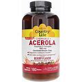Country Life, Acerola Vitamin C Complex 500 Mg, 180 Chewable Wafers