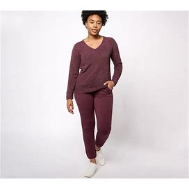 Barefoot Dreams Tall Cozychic Lite Pullover &Lounge Pant Set, Size 3X, Fig
