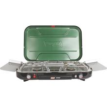 Coleman Even-Temp™ Propane Gas Camping Stove | 3-Burner | Green | Push-Button Ignition Size 3