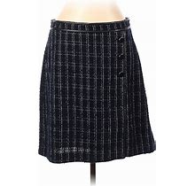 Ann Taylor Formal Skirt: Blue Tweed Bottoms - Women's Size 12