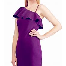 Lauren Ralph Lauren Dresses | Ralph Lauren One Shoulder Strappy Cocktail Dress "Retah" Nwt! | Color: Purple | Size: 12
