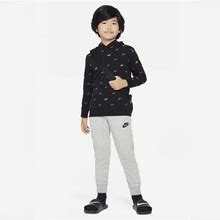 Nike Little Kids' Monogram Hoodie And Pants Set In Grey, Size: 7 | 86J802-G0E
