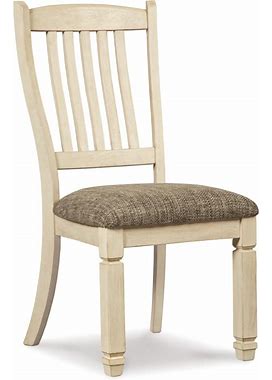 Signature Design By Ashley Bolanburg 20" Upholstered Dining Room Chair, Set Of 2, Antique White