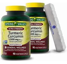 Spring Valley, Turmeric Curcumin, 1500 Mg, Ultra 90 Count (Pack Of 2)