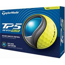 Taylormade 2024 TP5 Golf Balls, Men's, Yellow
