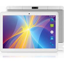 Android Tablet 10 Inch, Android 8.1 Go Unlocked Tablet PC, 3G Phablet With Dual SIM Card Slots, Google Certified, 1.3Ghz, 1G+16GB, Dual Camera, Wifi, Bluetooth, GPS - Silver Electronics