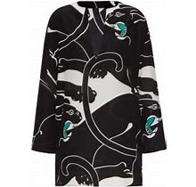 Valentino Garavani Women's Crepe De Chine Panther Dress - Black - Size 4