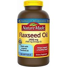 Nature Made Organic Flaxseed Oil, Omega-3-6-9 For Heart Health, 1400
