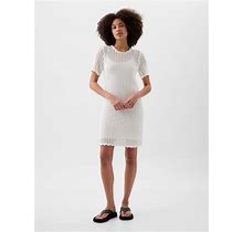 Gap Factory Women's Crochet Mini Dress New Off White Petite Size M