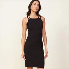 Monrow Dresses | Monrow Double Strap Tank Dress In Black | Color: Black | Size: S