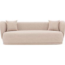 Manhattan Comfort, Contemporary Siri Linen Sofa With Pillows In Wheat, Primary Color Tan, Included (Qty.) 1 Model SF010