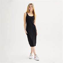 Women's FLX Wander Midi Dress, Size: Medium, Black