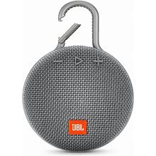 JBL Clip 3, Gray - Waterproof, Durable & Portable Bluetooth Speaker - Up To 10 Hours Of Play - Includes Noise-Cancelling Speakerphone & Wireless