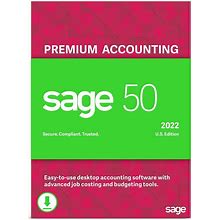 Sage 50 Premium Accounting 2022 U.S. 1-User Small Business Accounting Software [PC Download]