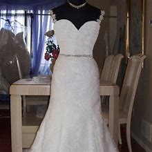 Maggie Sottero Dresses | Maggie Sottero Wedding Dress Bridal Gown Size 8 | Color: Cream/White | Size: 8