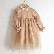 Linen Baby Dress, Dress With Lace, Retro Dress For Baby, First Birthday Dress, Toddler Linen Dress, Linen Tulle Dress, Vintage Girl Dress