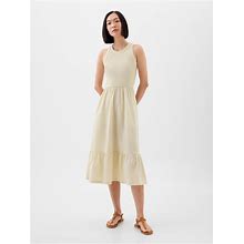 Gap Factory Women's Sleeveless Midi Dress Tan Chino Pant Tall Size L