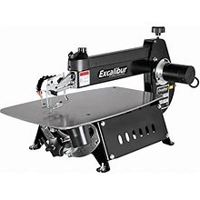 EXCALIBUR 21" Scroll Saw - 1.3A Variable Speed Woodworking Saw With Tilting Head & Foot Switch Controller - EX-21