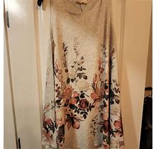 Phill Love Dresses | Floral Tank Dress | Color: Gray | Size: M