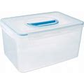 Komax Extra Large Food Storage Bins With Lids For Cat & Dog (48.6 Cups) - Water & Airtight Container- W/Handles - BPA-Free (13.4" X 9.8" X 7")