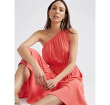 KATIES - Womens Dress - Asymetrical Sleeve Maxi Dress Red 18