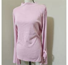 VENUS Bell Sleeve With Tie Strings Knit Sweater Size XL Pink