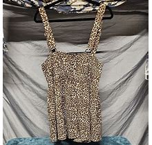 Wild Fable Dresses | Free W/Purchase Wild Fable Leopard Print Jumper With Adjustable Straps Size Xl | Color: Brown/Tan | Size: Xl