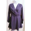 By Forever 21, Purple Women Short Length Dress, Long Sleeves, Size Xs