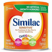 Similac Sensitive Infant Formula With Iron, Unflavored, 12.5 Oz. Can, 6 Count, 57539, 57539 CS