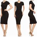 Fashion Pencil Dress Womens Office Lady Formal Business Work Party Tunic Medium
