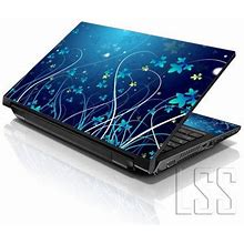 Lss Laptop 15 156 Skin Cover With Colorful Blue Floral Pattern For Hp Dell Lenovo Apple Asus Acer Compaq Fits 133" 14" 156" 16" 2 Wrist Pads Free