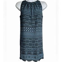 Loft Dresses | Ann Taylor Loft Size 2 Petite Cute And Casual Blue Summer Dress | Color: Black/Blue | Size: 2P