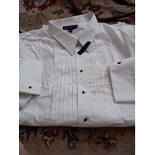 Joseph And Feiss Formal Dress Shirt 20 36/7 Tall White French Cuff