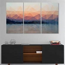 East Urban Home Sky Sea & Beach Abstract Vector View - Multipanel Extra Large Seascape Metal Wall Decor Metal | 28 H X 36 W X 1 D In | Wayfair