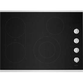 Maytag 30-In 4 Elements Smooth Surface (Radiant) Stainless Steel Electric Cooktop | MEC8830HS