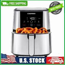Chefman Turbofry Air Fryer Digital Controls, 8 Qt Capacity - Stainless Steel H
