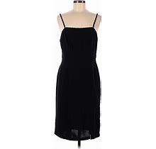 Nine West Casual Dress - Sheath Square Sleeveless: Black Solid Dresses - Women's Size Medium