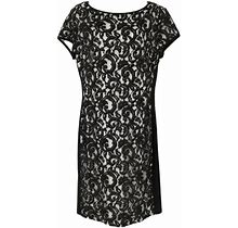 Lauren Ralph Lauren Dresses | Nwt Lauren Ralph Lauren Women's Black White Lace Overlay Dress Size 12 | Color: Black/White | Size: 12