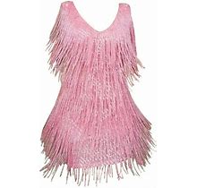 Wtxue Sundresses For Women, Women's Sleeveless Backless Sequin Evening Dress Elegant Tight Dress, Pink Dress For Women, Pink L