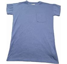 Madewell Short Dress Womens Xxl Extra Large Blue Ribbed Knit T-Shirt