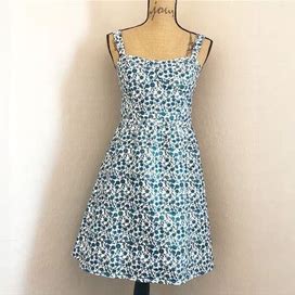 Loft Dresses | Ann Taylor Loft Floral Spaghetti Strap Midi Dress | Color: Blue/White | Size: 2