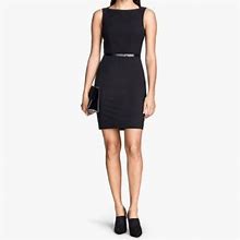 H&M Dresses | Nwot Black H&M Sheath Dress Sz 6 - Missing Belt | Color: Black | Size: 6