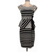 Taylor Casual Dress: Black Print Dresses - Women's Size 4