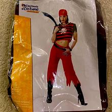 California Costumes Other | Adult Pirate Costume | Color: Black/Red | Size: Adult Small